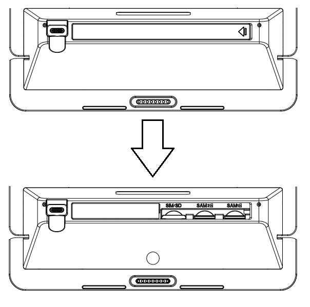 A3700 SIM and SAM card installation diagram