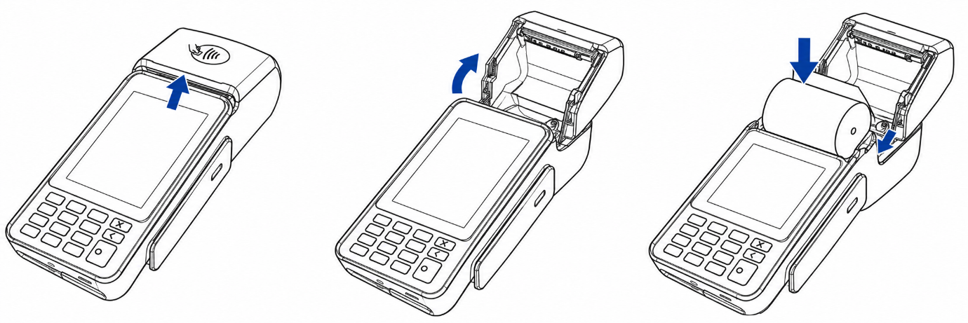 A8900 receipt-paper loading illustration